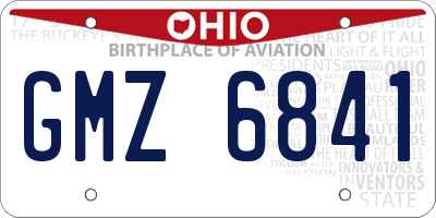 OH license plate GMZ6841