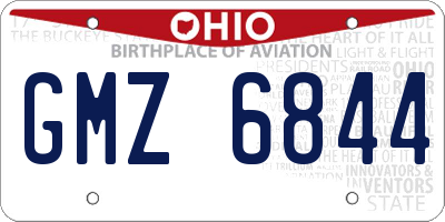 OH license plate GMZ6844