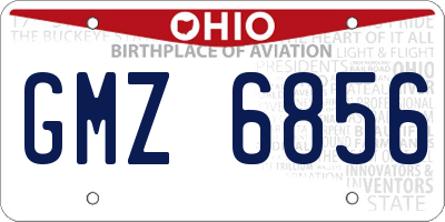 OH license plate GMZ6856