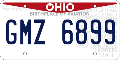 OH license plate GMZ6899