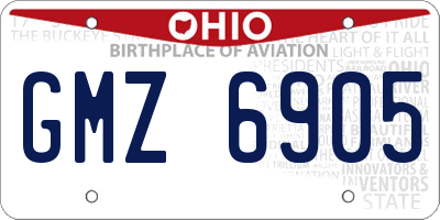 OH license plate GMZ6905