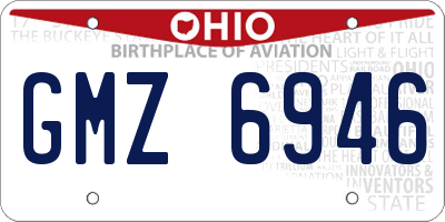 OH license plate GMZ6946