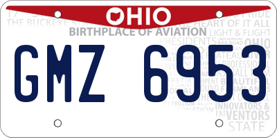 OH license plate GMZ6953