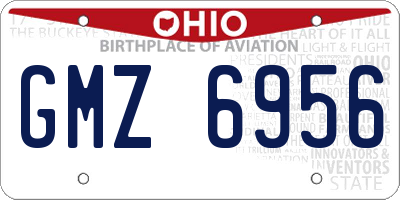OH license plate GMZ6956