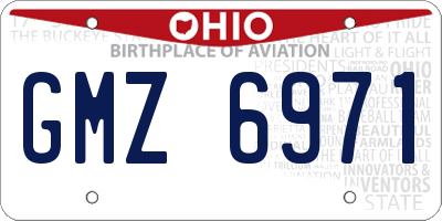 OH license plate GMZ6971