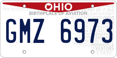 OH license plate GMZ6973