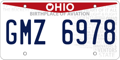 OH license plate GMZ6978