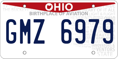 OH license plate GMZ6979