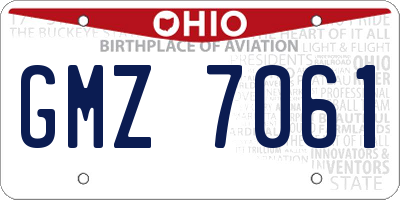 OH license plate GMZ7061