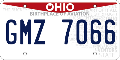 OH license plate GMZ7066