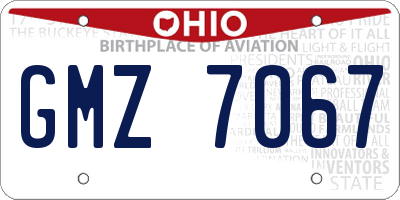 OH license plate GMZ7067