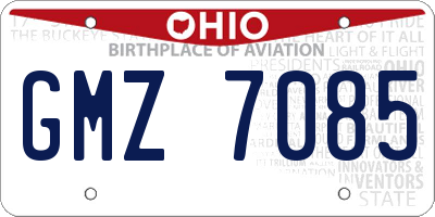 OH license plate GMZ7085
