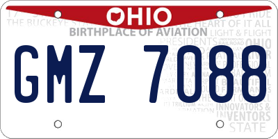 OH license plate GMZ7088