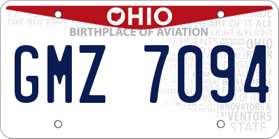OH license plate GMZ7094