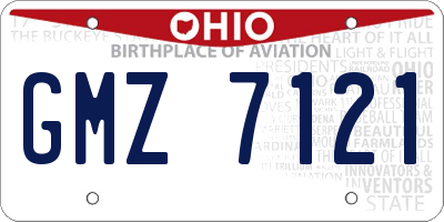 OH license plate GMZ7121