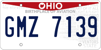 OH license plate GMZ7139