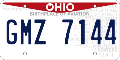 OH license plate GMZ7144