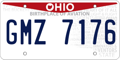 OH license plate GMZ7176