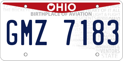 OH license plate GMZ7183