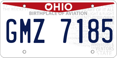OH license plate GMZ7185