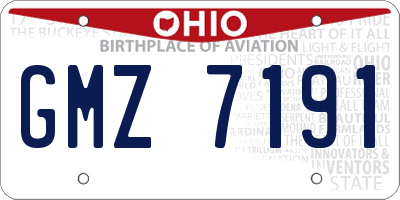 OH license plate GMZ7191