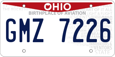 OH license plate GMZ7226