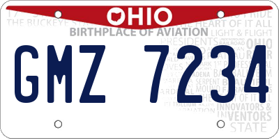OH license plate GMZ7234