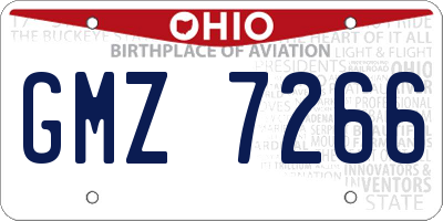 OH license plate GMZ7266