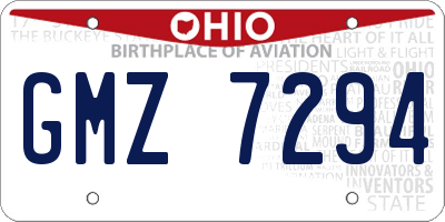 OH license plate GMZ7294