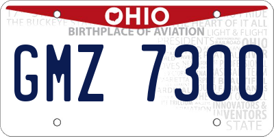 OH license plate GMZ7300