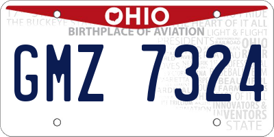 OH license plate GMZ7324