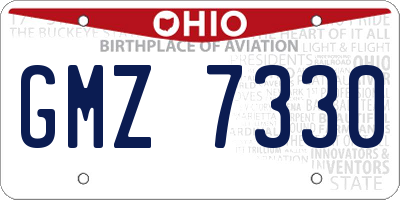OH license plate GMZ7330