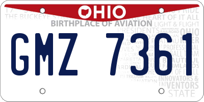OH license plate GMZ7361