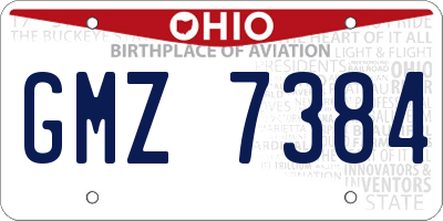 OH license plate GMZ7384