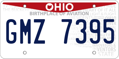 OH license plate GMZ7395