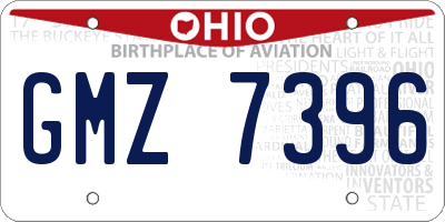 OH license plate GMZ7396