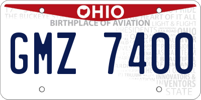 OH license plate GMZ7400