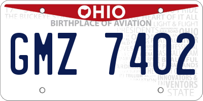 OH license plate GMZ7402