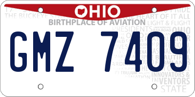 OH license plate GMZ7409
