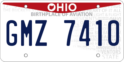 OH license plate GMZ7410