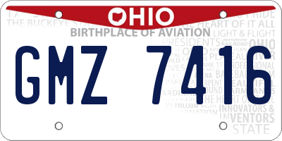 OH license plate GMZ7416
