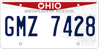 OH license plate GMZ7428