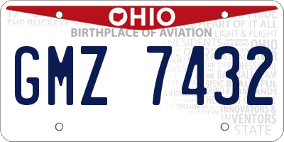 OH license plate GMZ7432
