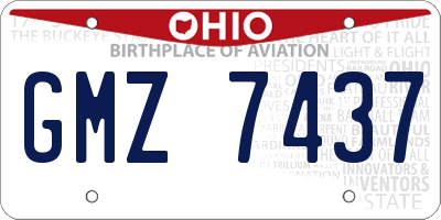 OH license plate GMZ7437