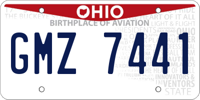 OH license plate GMZ7441