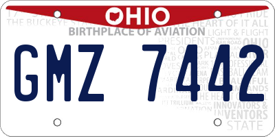 OH license plate GMZ7442
