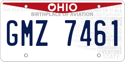 OH license plate GMZ7461