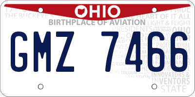 OH license plate GMZ7466