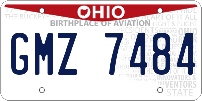 OH license plate GMZ7484