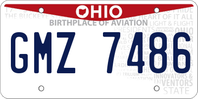 OH license plate GMZ7486